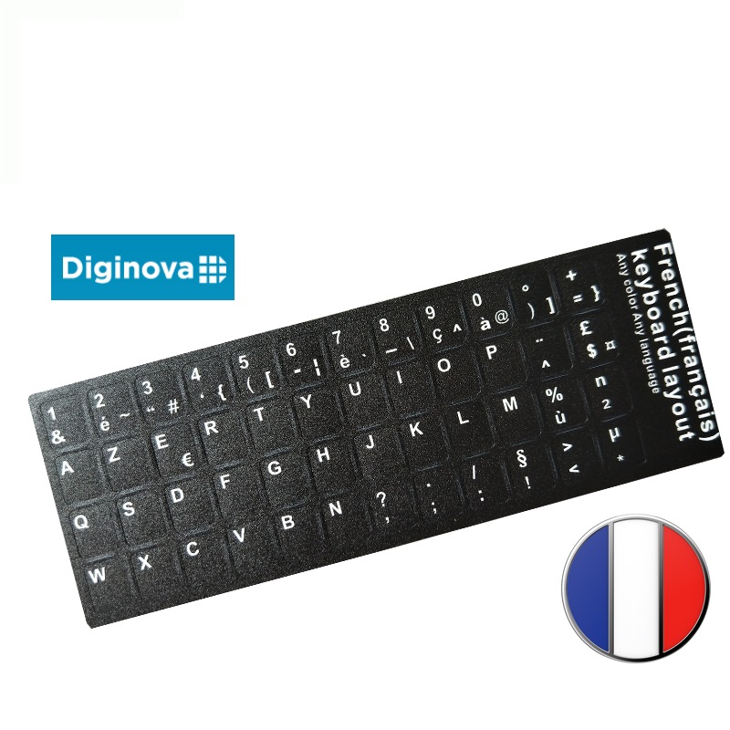 Kit conversión teclado a Francés - Negro  ( 125 )